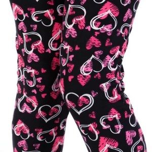 Heart Print (One Size) Leggings- BLOWOUT
